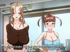 Anime MILF s veľkými prsiami sa necháva ošukať zrelým mužom