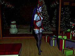 Soparna vdova čutno pleše v spalnici na božič