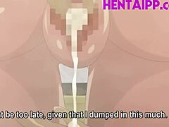 हेंटाई एनिमेशन जिसमें बड़े स्तन वाली एक मिल्फ और उसके छोटे क्लासमेट हैं।