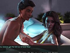 एक विवाहित महिला और उसका परिपक्व प्रेमी एक 3D वयस्क गेम में भावुक आलिंगन में लिप्त होते हैं।