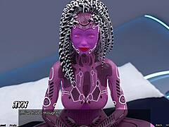 A stranded astronaut encounters the voluptuous Paige, a futuristic robot, in this 3D animated hentai series.