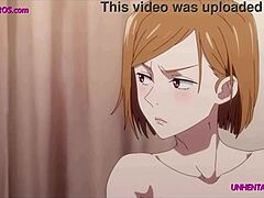 Uma MILF ruiva com seios grandes desfruta de um pau grande em um anime hentai