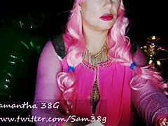 Tomurcuklu MILF Samantha38g, Fat Alien Queen Cosplay Live Cam Show'da rol alıyor