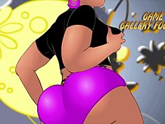 El porno de dibujos animados presenta a una curvilínea MILF negra con un gran culo y muslos gruesos